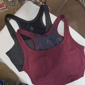 Prana Sports Bras - Black and Burgundy